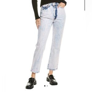 NWOT MOTHER SUPERIOR DENIM JEANS HIGH WAISTED RIDER ANKLE PINK WASH SZ 28